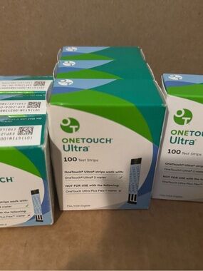OneTouch Ultra Blood Glucose Test Strips - 100 Count (White/Green)